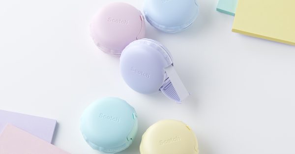 どこに置いても可愛い”見せる文具”！3M｜メンディングテープマカロン型